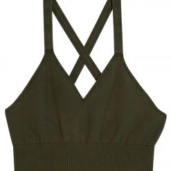 Free People Movement Good Karma Crop Yoga Top Secret Moss NEW ARRIVALS