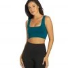 Free People Good Karma Square Neck Sports Bra Blue Grass