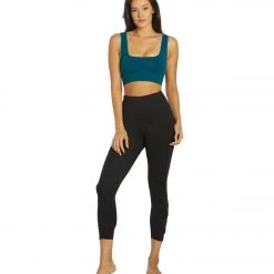 Free People Good Karma Square Neck Sports Bra Blue Grass 12 Free People Good Karma Square Neck Sports Bra Blue Grass