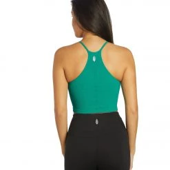 Free People Cropped Run Yoga Tank Green Teal