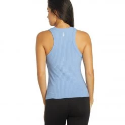Free People Blissed Out Yoga Tank Blue Egret