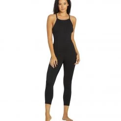 Free People Ashford Side To Side Performance Jumpsuit Black