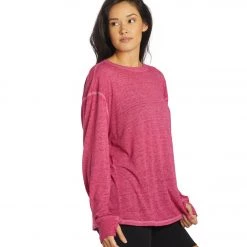 Free People Keep Rolling Long Sleeve Top Magenta Disco NEW ARRIVALS