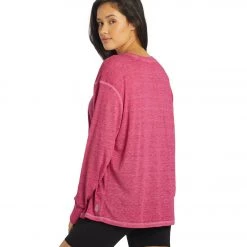 Free People Keep Rolling Long Sleeve Top Magenta Disco NEW ARRIVALS