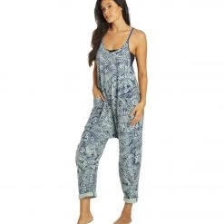 Free People Hot Shot Printed Onesie Indigo Combo