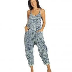 Free People Hot Shot Printed Onesie Indigo Combo