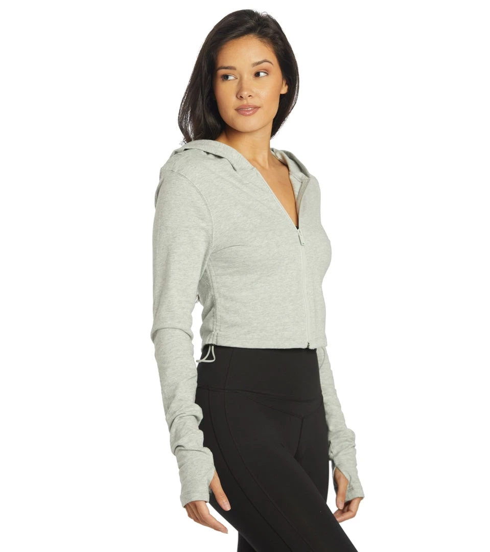 NEW ARRIVALS Free People Kadi Shrunken Hoodie Heather Grey 3 NEW ARRIVALS Free People Kadi Shrunken Hoodie Heather Grey