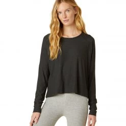 Beyond Yoga Featherweight Spacedye Daydreamer Pullover Darkest Night