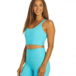 Year Of Ours Ribbed Gym Bra Pisces Blue CLOTHING