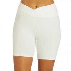 Year Of Ours Ribbed V Waist Biker Shorts White CLOTHING