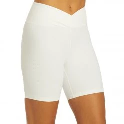 Year Of Ours Ribbed V Waist Biker Shorts White CLOTHING