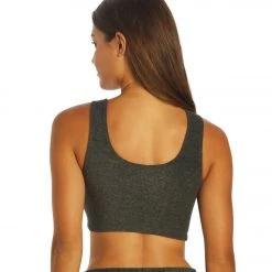 Year Of Ours Terry Bralette Black