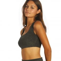 Year Of Ours Terry Bralette Black