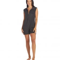 NEW ARRIVALS Year Of Ours Weekend Terry Romper Black